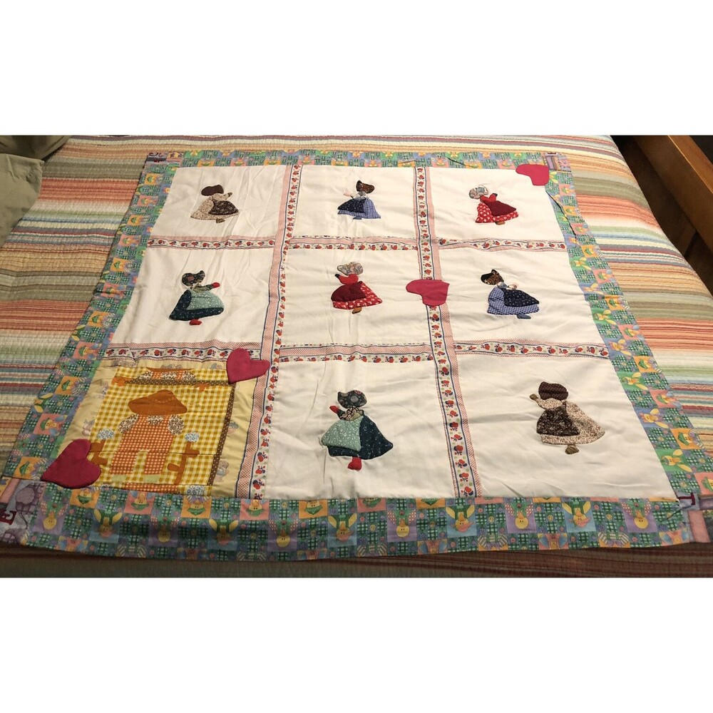 Handmade Baby Blanket Quilt Crib Coverlet 48" x 48" keepsake